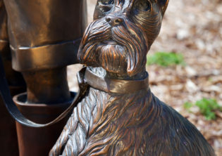 Cherished Sculpture Dog Closeup