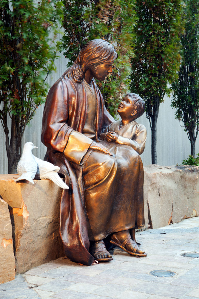 Christ with Child Sculpture