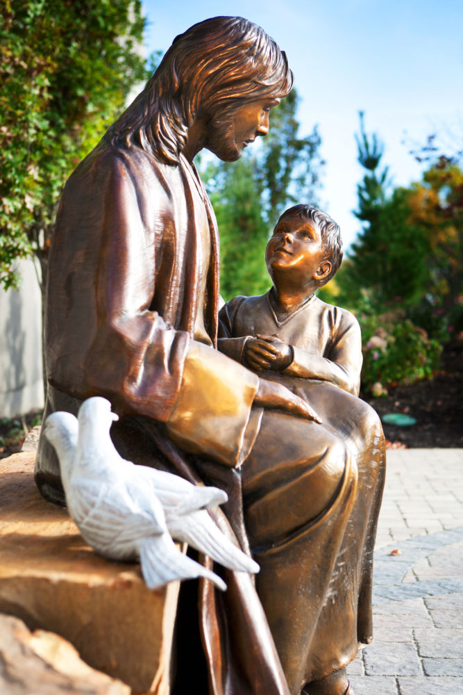 Christ with Child Sculpture