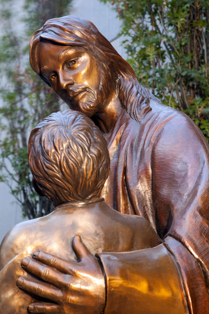 Christ with Child Sculpture