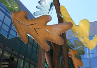 Oak Leaves Circling Sculpture