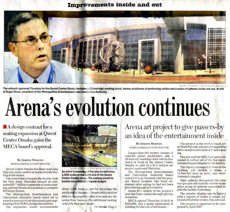 Newspaper Arena Century Link Articl 2005