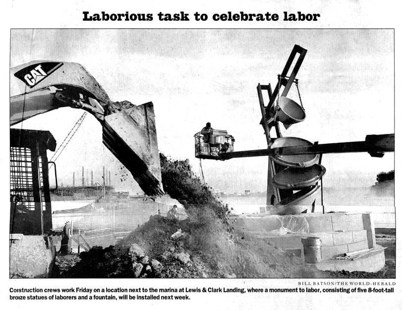 Labor Sculpture 2003 Newspaper article