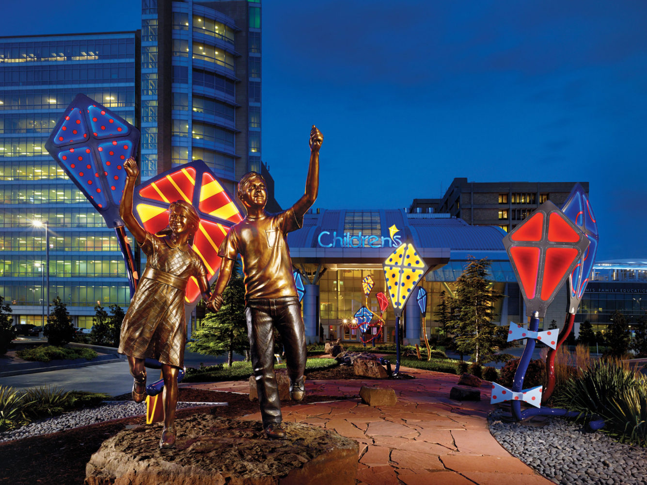Sprit Children's Hospital Lighted Kites Sculpture