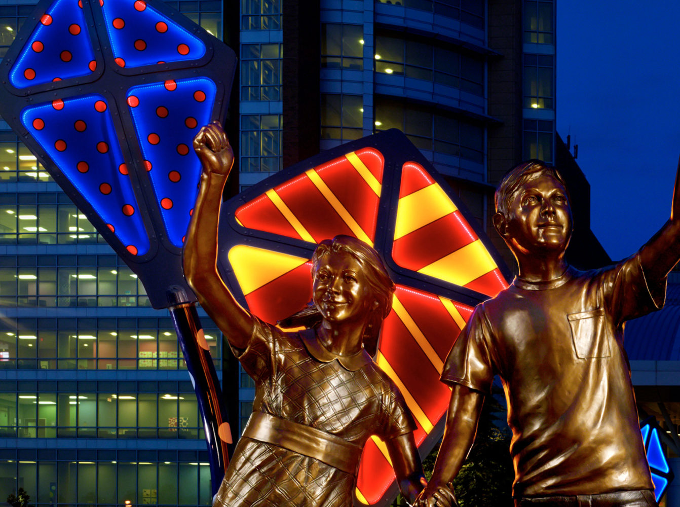 Sprit Children's Hospital Lighted Kites Sculpture
