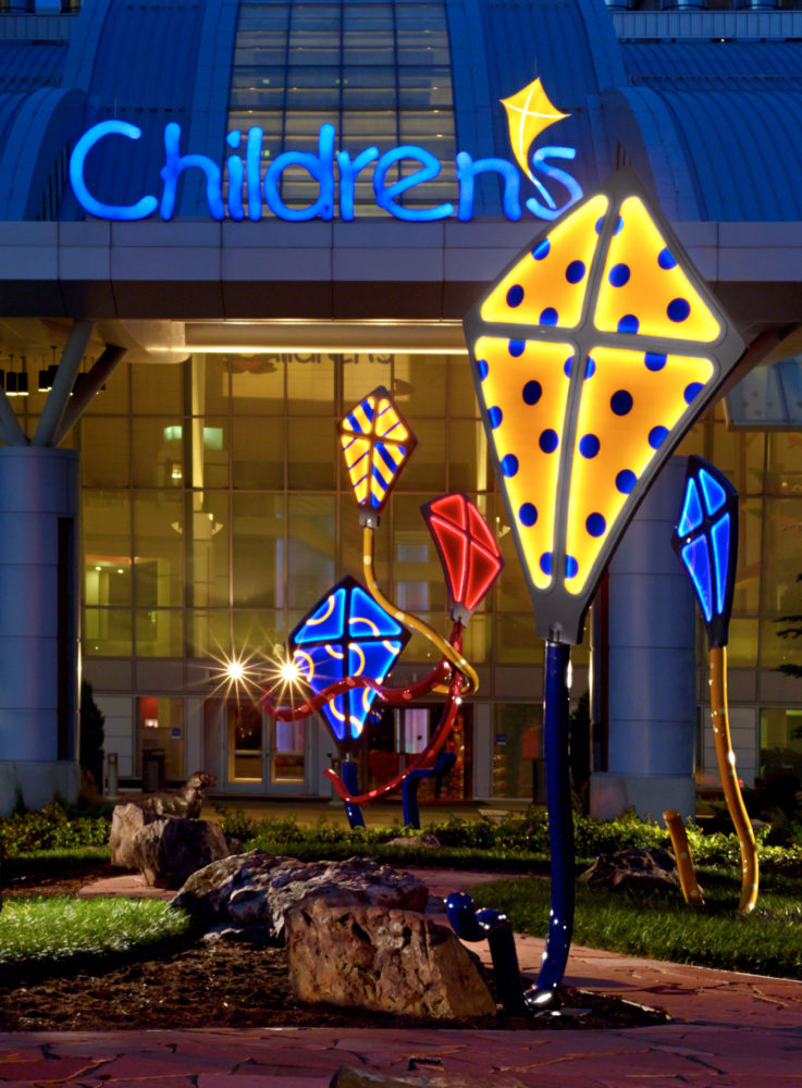 Sprit Children's Hospital Lighted Kites Sculpture