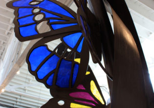 Transcneding butterfly sculpture
