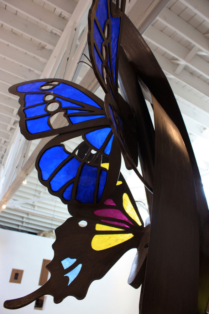 Transcneding butterfly sculpture