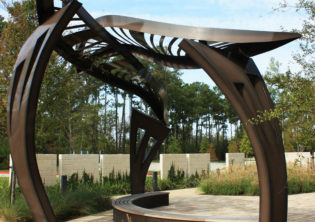 Leaf Arbor Healing Garden Structure