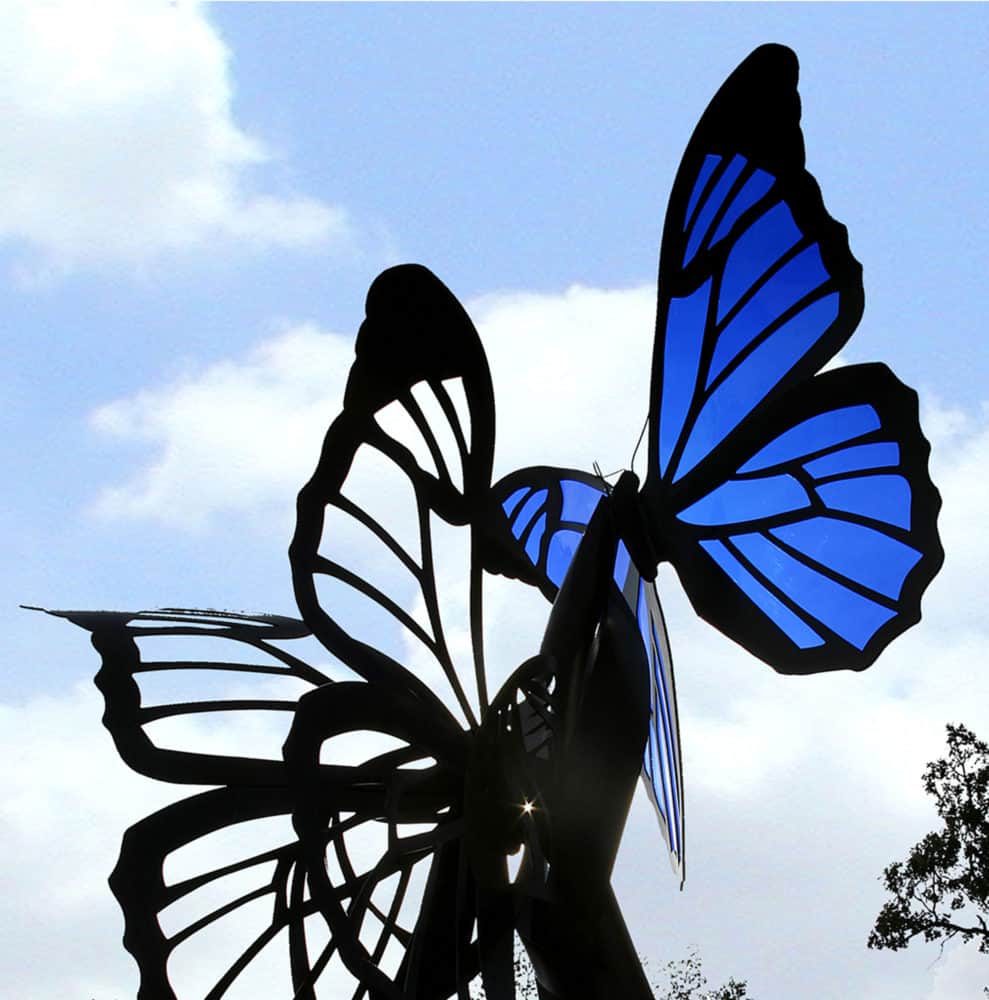 Blue Butterflies Sculpture